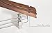Topline Classic Wood Shirt Hangers with Clips - Walnut Finish (10-Pack)