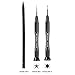 QNINE Screwdriver Set 3pcs Repair Tool Kit for MacBook Air & Pro with Retina Display, Fit Models A1425 A1502 A1398 A1465 A1466 A1369 A1370 A1534 Pentalobe 5 Point 6 Point -Black