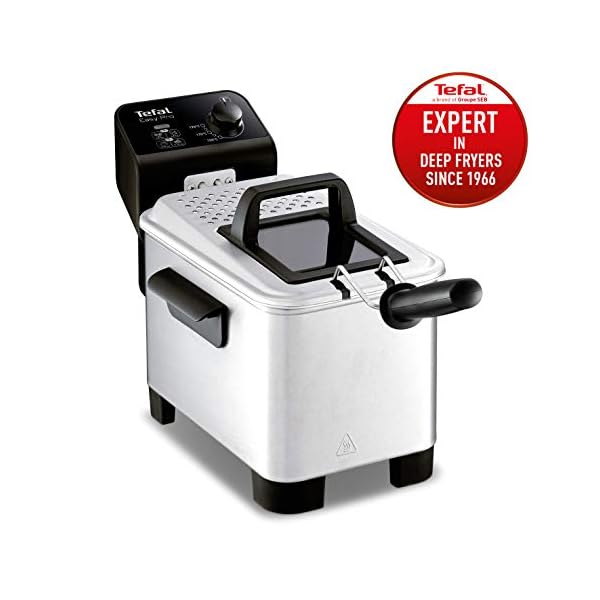 Tefal-Easy-Pro-FR333040-Semi-Professional-Deep-Fryer-Grey-and-Black-1-kg-4-Portions Tefal Easy Pro FR333040 Semi-Professional Deep Fryer, Grey and Black, 1 kg, 4 Portions