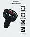 LEEHUR Car Bluetooth FM Transmitter W/ Hands-Free Calling and Dual 5V 2.1A USB Car Charger Support SD/TF Card Slot for All Smartphones Audio Players