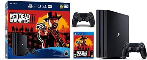 2019 Sony Playstation 4 PS4 Pro Console with Red Dead Redemption 2 Game, Can Upto (1TB/2TB HDD, 1TB SSD)