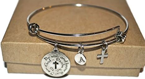 Psalms scripture stainless steel expandable bracelet