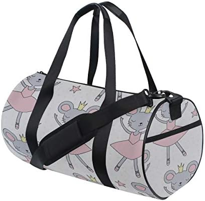 Plsdx Cute Dancing Happy Cartoon Child Mouse Custom Multi Lightweight Large Yoga Gym Totes Handbag Travel Canvas Duffel Bags With Shoulder Crossbody Fitness Sports Luggage For Boys Girls Mens Womens