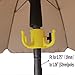 AMMSUN Beach Umbrella Hanging Hook,4-prongs Plastic Umbrellas Hook Hanging for Towels/Camera/Sunglasses/Bags,Fit for Beach,Camping Trips Yellow (Small Size fit 0.75