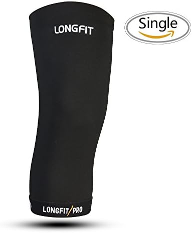 Longfit Compression Knee Sleeve,Non-slip design knee Brace for Arthritis, Meniscus Tear, Quick Recovery etc - Knee Support For Running, CrossFit, Basketball and other Sports (XL, Black3)(Single)