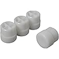 AlveyTech Plastic Tip for The Stabilizing Post - Fits The Razor Crazy Cart (V1+) - White Plastic Replacement Set for Kids E-Kart, Heavy Duty Parts for Electric Crazy Scooter Cart 1-4 Pack