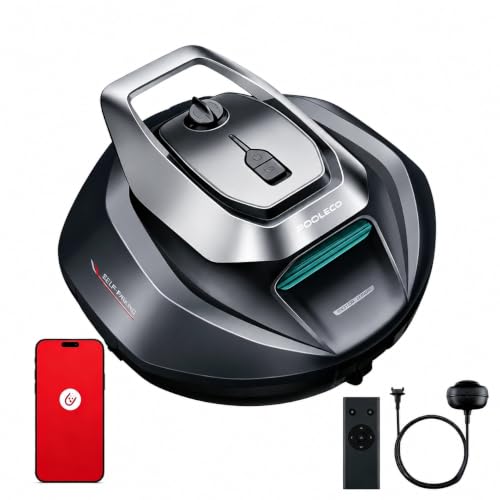 Pooleco Robot Pool 10s, Wireless Pool Cleaner Robot 90min, Control Through Application and Distance, Auto-Parking, for All Surfaces Pools Above Ground and Buried Up to 80㎡