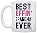 ThisWear Grandma Grandpa Gifts Best Effin Grandma and Grandpa Ever Bundle Funny Grandparent Gifts 2 Pack 11oz Ceramic Coffee Mug Set