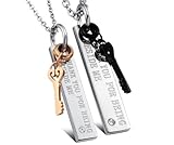 Happy Jewelry Matching Set Couple Pendant Necklace Love Style with a Gift Box and a Nice Gift (A Pair)