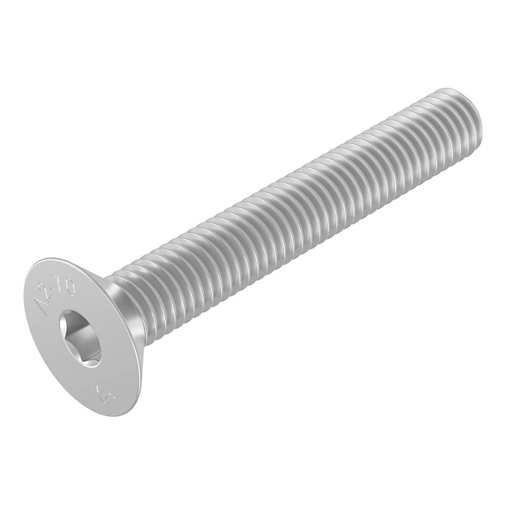SECCARO countersunk screw M8 x 55 mm, stainless steel V2A VA A2, DIN 7991 / ISO 10642, hexagon socket, 20 pieces