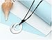 HONGYE Brushed Pendant Necklace for Men for Women (Silver)