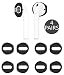 IiEXCEL (Fit in Case) 4 Pairs Replacement Super Thin Slim Silicone Earbuds Ear Tips and Covers Skin Accessories for Apple AirPods or EarPods Headphones (Fit in Charging Case) (Black)