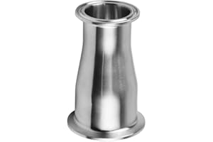Beduan Reducer Tri Clamp Ferrule Stainless Steel 304 Sanitary Fitting 2" Tube OD to 1-1/2" Tube OD (Pack of 1)