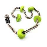 Tuko Climbing Rope Ladder Playground Swing Sets Tree House Accessories Sturdy Nylon Enamel Coated Smooth Metal Hook