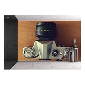 Old Vintage Film Camera Closeup - Removable Wall Mural | Self-Adhesive Large Wallpaper - 66x96 inches