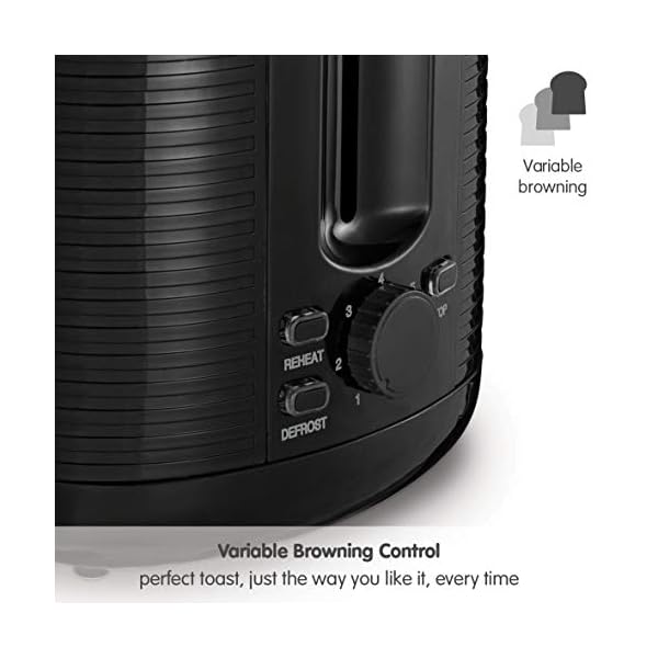 Morphy-Richards-228398-Arc-2-Slice-Toaster-Black Morphy Richards Arc 2-Slice Toaster - Black - 2 Slot - Plastic - Variable Browning Control - 228398