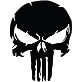 Black Skull|Great Gift Idea|Decal Sticker|2 Pack|5 Inch Stickers|S10141