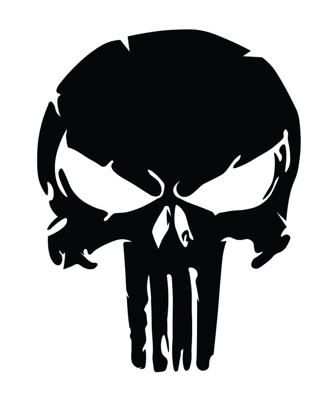 Photo 1 of Black Skull|Great Gift Idea|Decal Sticker|2 Pack|5 Inch Stickers|S10141