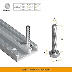 POWERTEC 71365 Combo T-Track and Miter