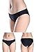 Wealurre Seamless Underwear Invisible Bikini No Show Nylon Spandex Women Panties (Black,M)