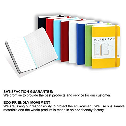 2-Pack Pocket Notebook Journal Notepad Small, College Ruled, 3.6" x 5.5", Faux Leather Soft Cover Mini Journal, 100 GSM Thick Paper, Inner Pocket (Skyblue Lined) - Thumbnail 6