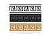 Sunny Decals Greek Key Wall Border - Set of 2, 25 Inch Removable Fabric Wall Stickers, Black/White
