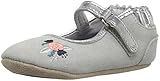 Robeez Girls' Catherine White-K Crib Shoe, Blossom Ballet Grey, 12-18 Months M US Infant