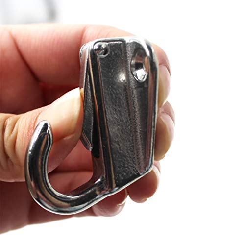 Flomore Fender Hook Marine Grade 316 Stainless Steel Spring Snap Hook Boat Ship Hardware (Pack of 4) - Thumbnail 2