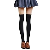 GOTD Ladies Cotton Thigh-Highs Socks Stockings Sexy and Elegant