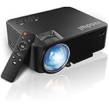 Roadwi 1500 Lumens LCD Mini Projector,Portable Multimedia Home Theater Projector for Home Entertainment, Support HD 1080P for Outdoor Movie Night DVD Player Laptops TV Box with HDMI USB SD Card VGA AV