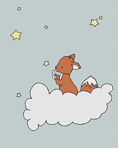 Fox Star Cloud - Woodland Nursery Art Print