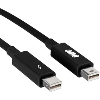 OWC Premium Thunderbolt 2 Cable, 2.0 Meter (78 inch, 6.5 feet), Black, (OWCCBLTB2MBKP)