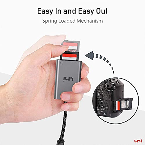 uni USB C SD Card Reader, USBC to SD/Micro SD Card Reader for Android
