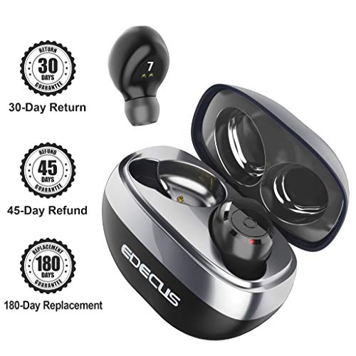 Wireless Earbuds, EDECUS TE1 Bluetooth 5.0 True Wireless Bluetooth Earbuds with 35H Playtime, Premium Sound with Deep Bass, Super Stable Connection, Built-in Mic Wireless Headphones with Charging Case