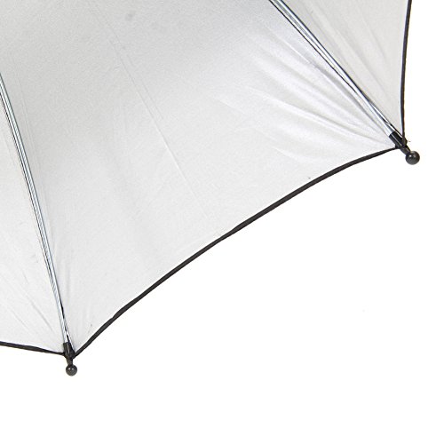 Chinatera Baby Pram Pushchair Buggy Shade Stroller Parasol Sunshade Stroller Umbrella with Universal Clamp (Black) - Thumbnail 6