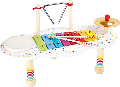 small foot 10385 Music table Sound made of wood, with small colorful details, promotes musicality, from 3 years on