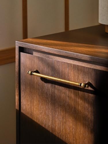 BEILEIOU Antique Brass Zinc Alloy Cabinet Pulls 192mm Hole Center Classic Vintage Drawer Handles Drawer Handles for Kitchen Cupboard Bathroom Dresser