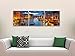 Wieco Art Venice Night 3 Piece Giclee Canvas Prints Wall Art Italy City Skyline Landscape Picture Paintings for Living Room Bedroom Home Decorations Modern Stretched and Framed Cityscape Artwork