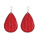 UMTNOR Teardrop Leather Earrings Drop Dangle Earings Lightweight Leather Earring for Women Girls