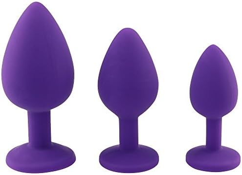 3PCS Small Jewelled Round Plugs Trainer Kit(Purple)