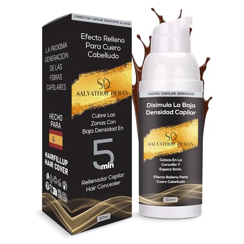 Salvathor Durán Simil Hair Fibers – Hair Concealer for Scalp – Alternative to Men's Hair Dye, Hair Fibers and Powder for Men – Conceals Baldness and Volumizes (Black, 50 ml)