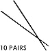10 Pairs of Black Melamine Chopsticks