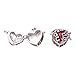 Pandahall 2 pcs Red Heart Brass Prayer Wish Craft Photo Frame Locket Box Necklace Pendants