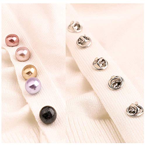 Joyci 10-Pack Women Shirt Brooch Lapel Pins Safety Novelty Cardigan Sweater Decorate Buttons Buckle Tie Tacks Pin Back Clutch C (Star Mix)