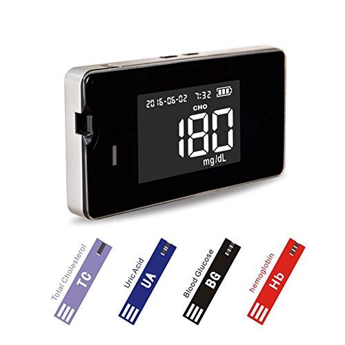 DZWJ Analyzer Blood Glucose Meter Cholesterol Meter Uric Acid TES Test Paper Hemoglobin Meter Cholesterol Meter for Diabetes Monitoring - Thumbnail 5