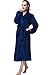 Drowsy Cloud Bathrobe Soft Women Robes Plush Kimono Collar Bathrobe Blue in Size L, White, Large