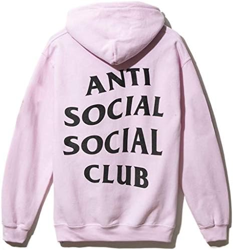 Anti Social Social Club Hoodie in Pink/Black Printed On Gildan.