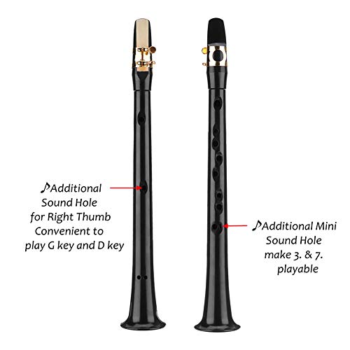 Pocket Sax Mini Saxophone Portable Little Sax Saxophone with carrying bag black