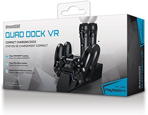 Quad Dock Vr A 4 Port Charging Dock Station For Two Ps4 Psvr Move Motion Controllers Two Ps4 Dualshock 4 Controllers Buy Online At Best Price In Uae Amazon Ae