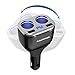 Rademax Cigarette Lighter Adapter, 2-Socket Car Socket Splitter 3.4A Dual USB Car Charger Individual Switch Power Adapter 12V/24V Outlet Multi-Functions Car Splitter, iPhone iPad Samsung and More